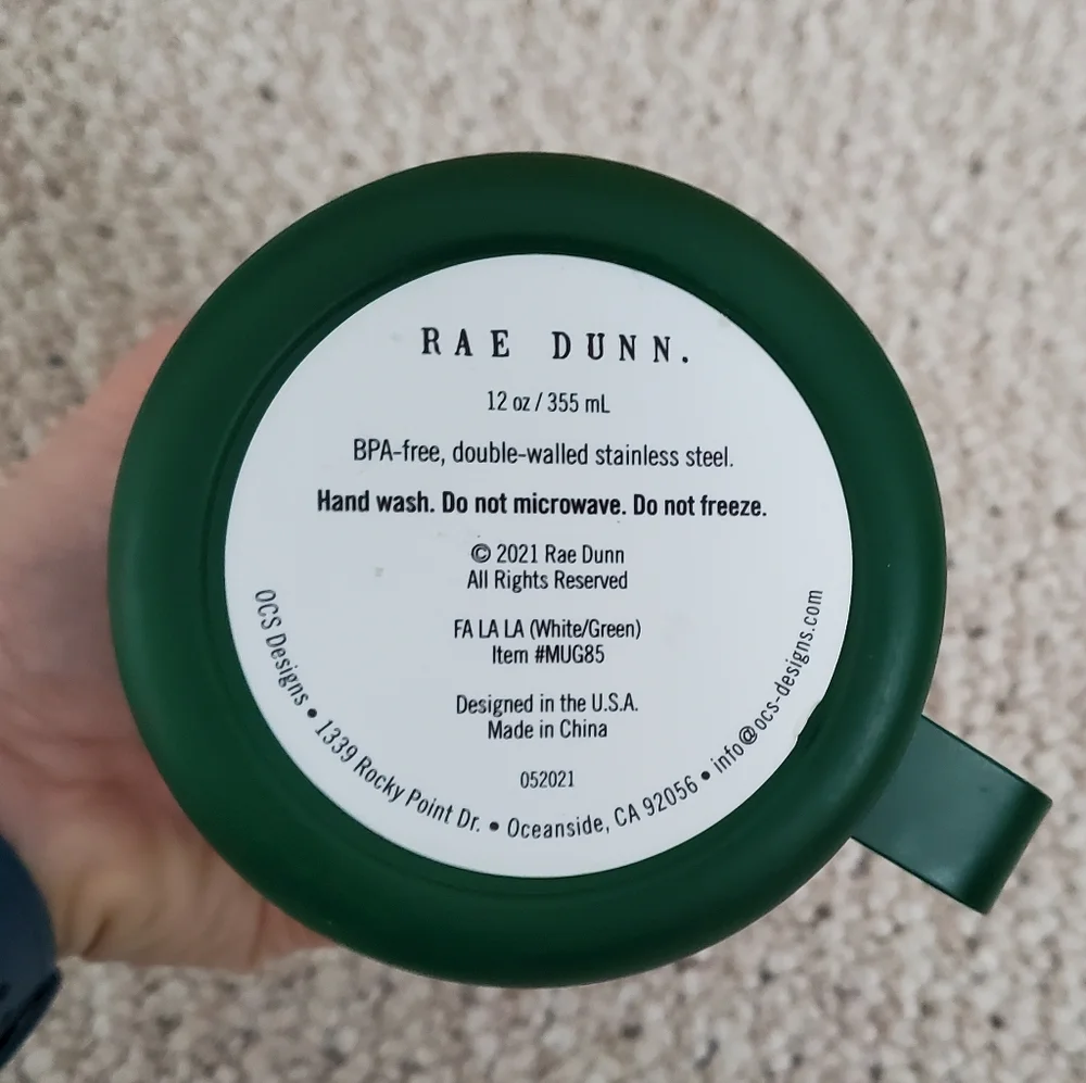 Rae Dunn Fa La La Christmas Insulated Tumbler NEW